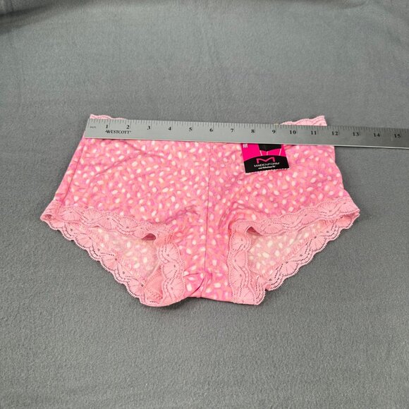 Maidenform Women's Size Small 5 Panty Boyshort Fabulous Fit  Polka Dot Pink New - Picture 6 of 8